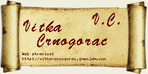 Vitka Crnogorac vizit kartica